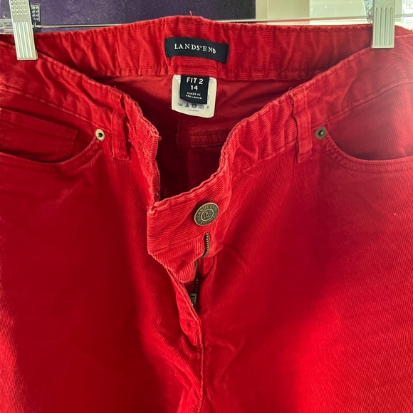 Lands' End Pants - New (no tags) Land’s End soft corduroy in a bright, true red
